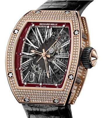Best Richard Mille RM 023 Full Set Rose Gold With diamond Replica Watch